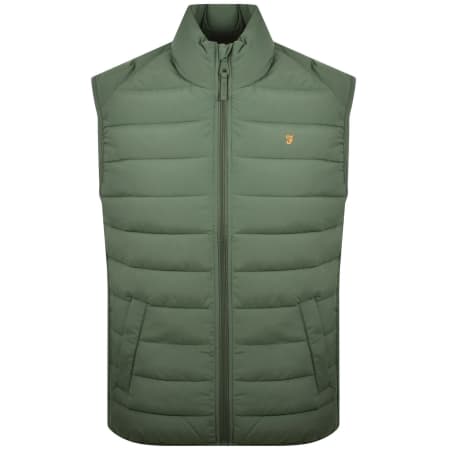gypsophila【Sucre Gilet】 Farah Kennedy Padded Gilet Green | Mainline Menswear ca